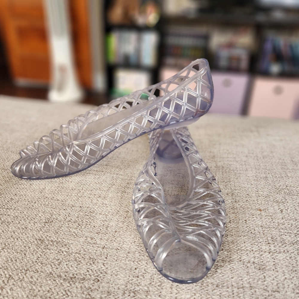 Clear jelly shoes